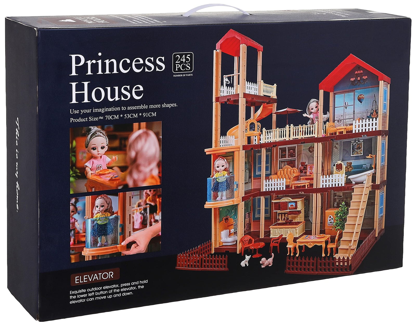 QIXI TOYS Princess House Building Set - 245 Pieces, 3+ Years