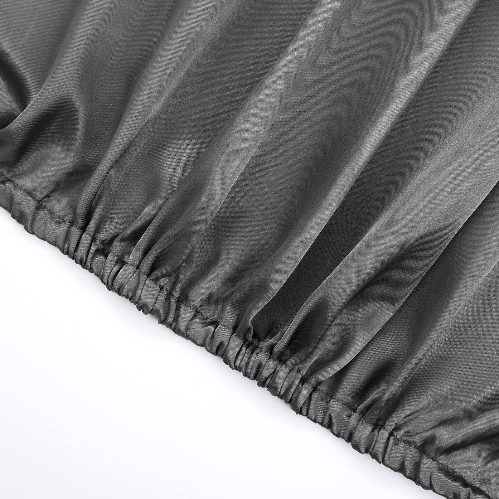 Queen Silk Satin Fitted Sheet, Soft Deep Pocket Single Bottom Bed Sheets Sold Separately, Wrinkle Free, Non- Fading, Breathable, Fully Elasticized(Queen Size, Dark Grey)