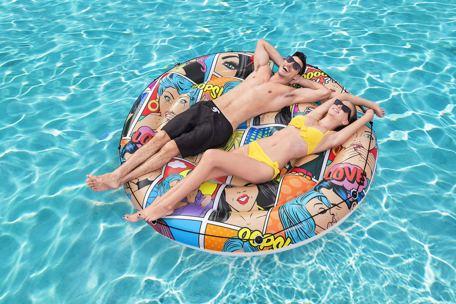 Bestway 43264 Inflatable Pool Mat with Comics Print