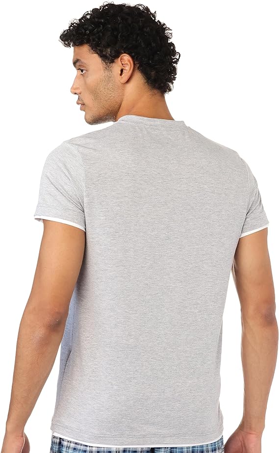 Hero Basic Set Of 3 V.V Neck for Men-Heather Grey + Free Hero Basic Boxer (4 pieces),XL