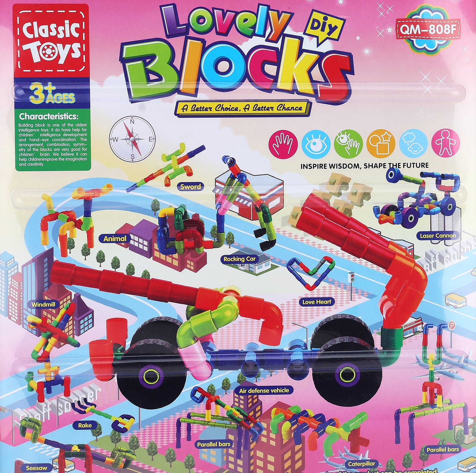 Qiment qm-808f lovely blocks for kids