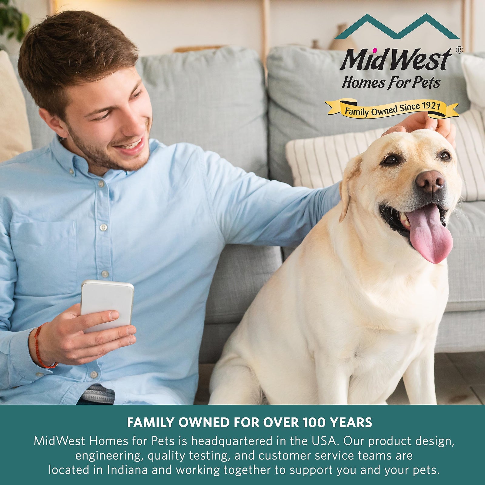 غطاء قفص للكلاب من MidWest Homes for Pets - غطاء قفص يوفر الخصوصية للكلاب، 36 بوصة، رمادي فاتح (الطراز: BCVR-36GY)