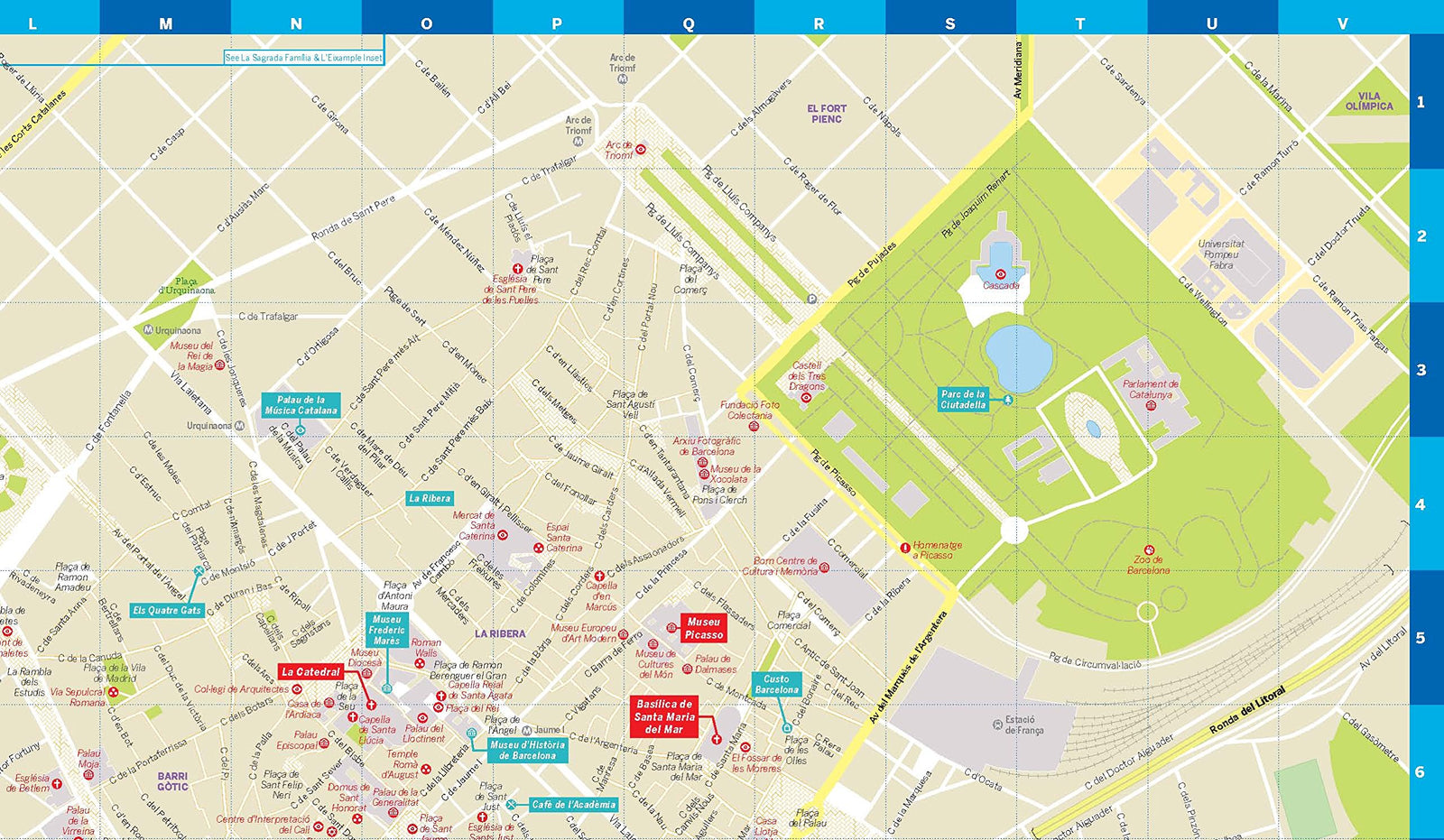 Lonely Planet Barcelona City Map