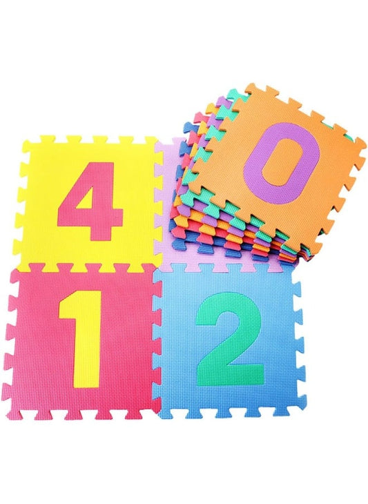Kids Foam Puzzle Floor Play Mat, Numbers Foam Puzzle Play Mat 10 Tiles Great for Kids to Learn and Play-Interlocking Puzzle Pieces | 30 * 30 * 1cm