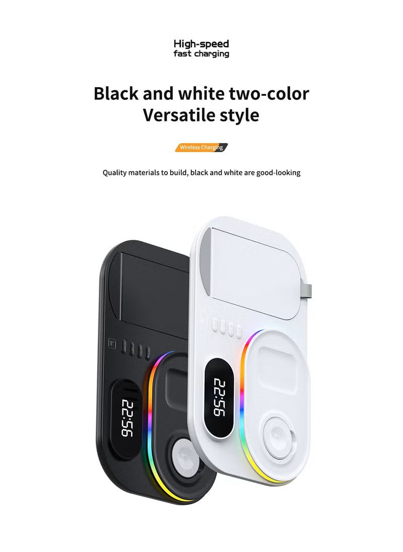 4 in 1 Wireless Charger 30W Station with QI fast mobile charging for Apple iPhone/Air Pods/iWatch/Nothing Phone - Black
