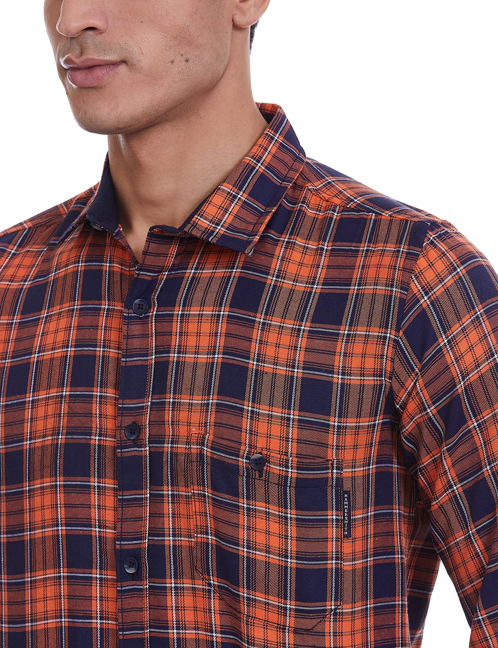 Hammersmith Men's Casual Checkered Regular Fit Shirt