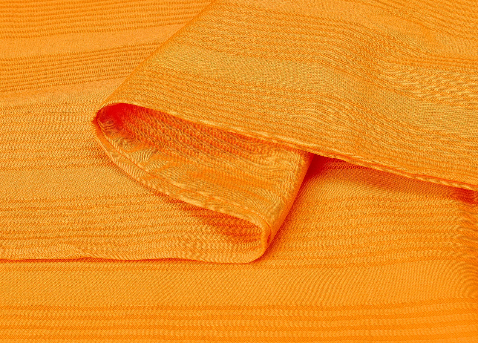 Continental Comfort Pillowcase Sirius 250TC Striped Cotton, Orange, 50x75cm, Flap 15cm (Pack of Two)