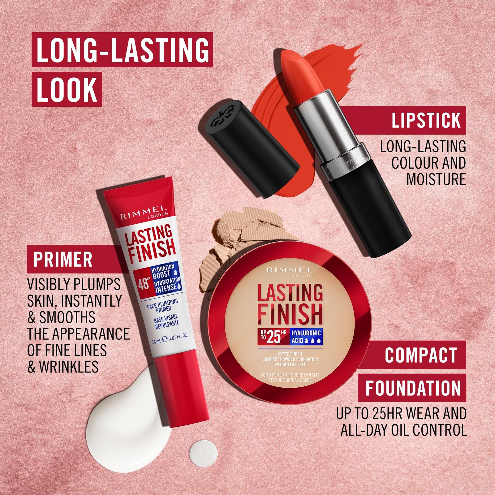 Rimmel London Lasting Finish, 058 Drop Of Sherry, Satin Lipstick, Long-Lasting, Satin Finish, Rich Colour, Moisturising, Vegan Formula, 4g