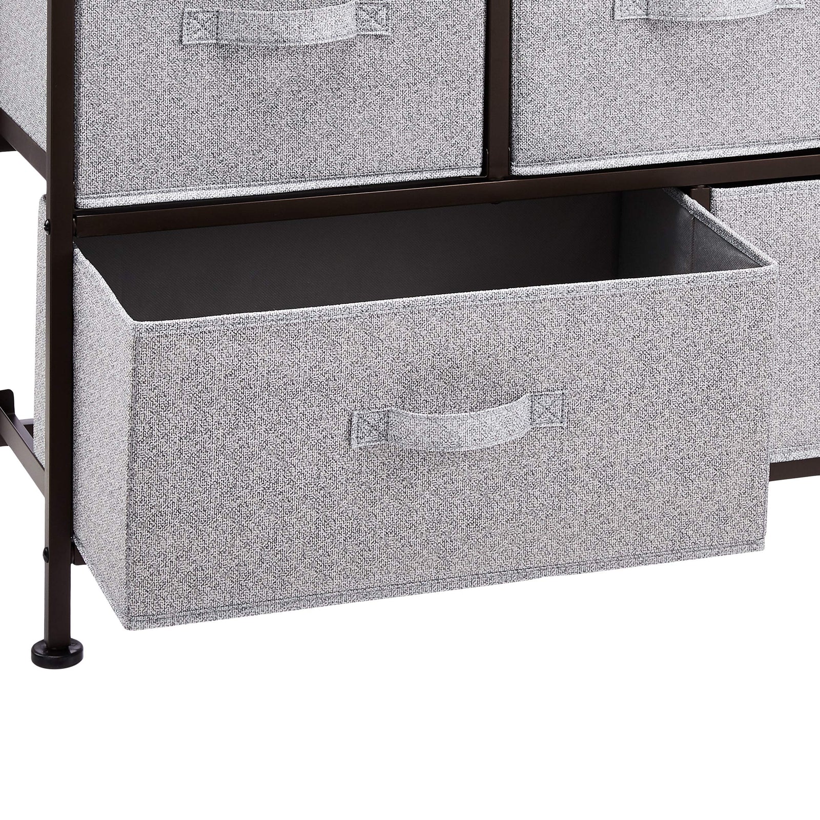 Amazon Basics Extra Wide Fabric 5-Drawer Storage Organizer Unit For Closet, Bronze