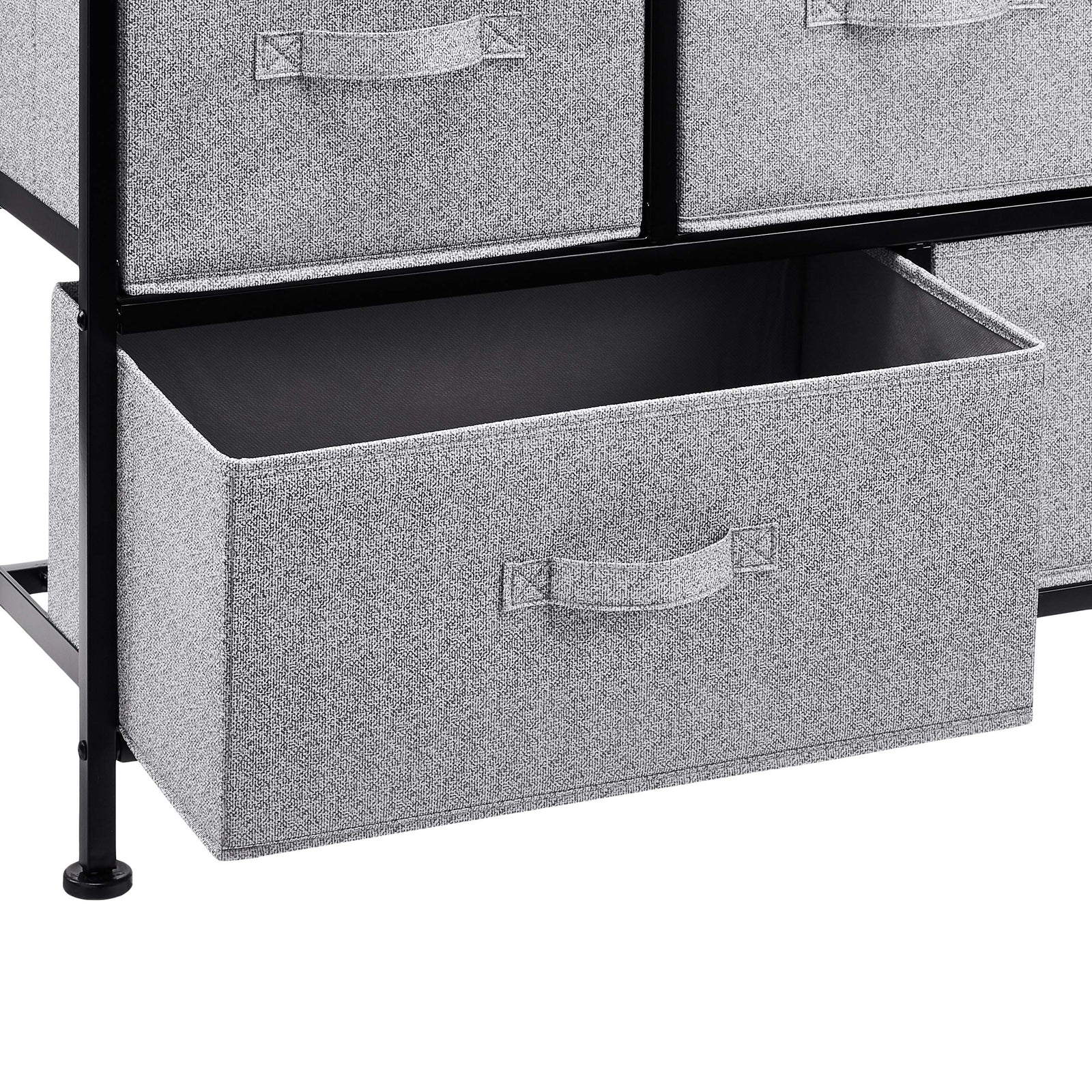 Amazon Basics Extra Wide Fabric 5-Drawer Storage Organizer Unit for Closet, Black