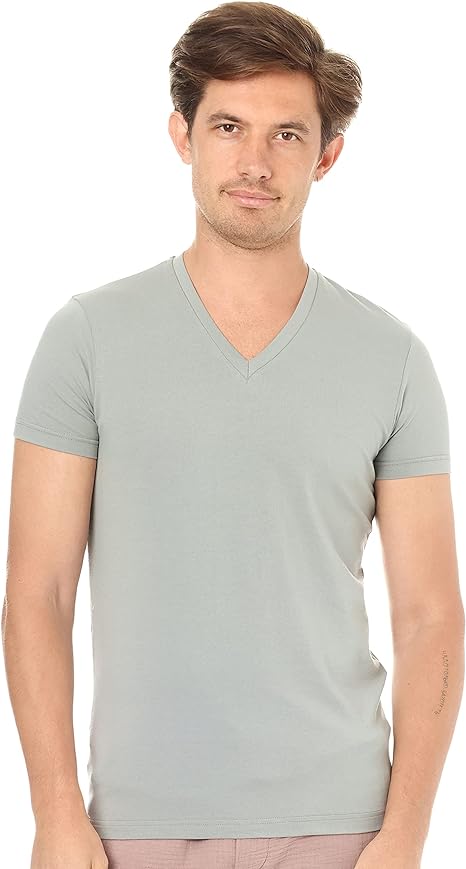 Hero Basic V-Neck T-shirt Underwear - Gray (Model: 4000303)