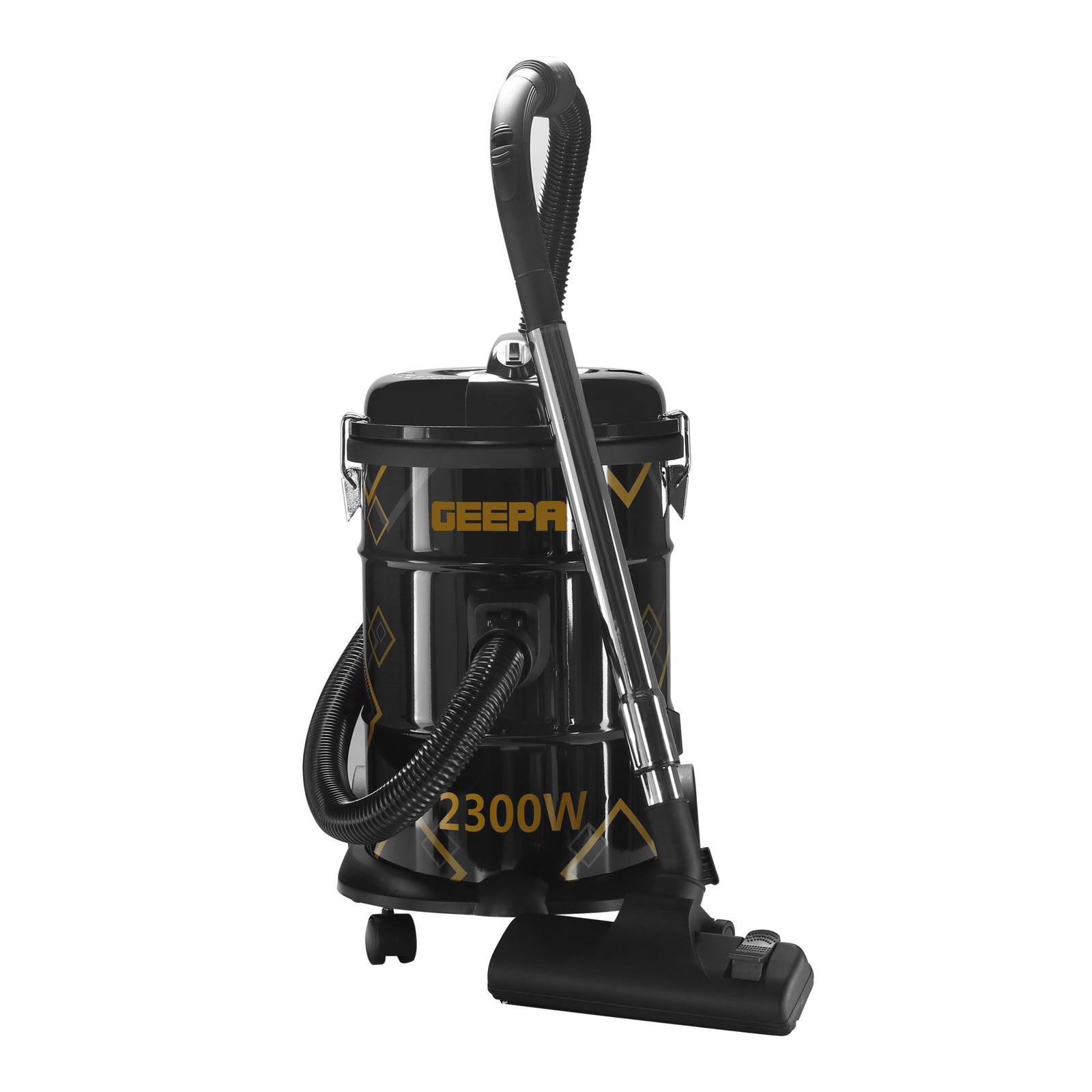 Geepas GVC2598 2300W 25L Drum Vacuum Cleaner - Portable ABS/Copper/Iron | Dust Full Indicator with Parking Position | Air Blower Function with Adjustable Suction Power