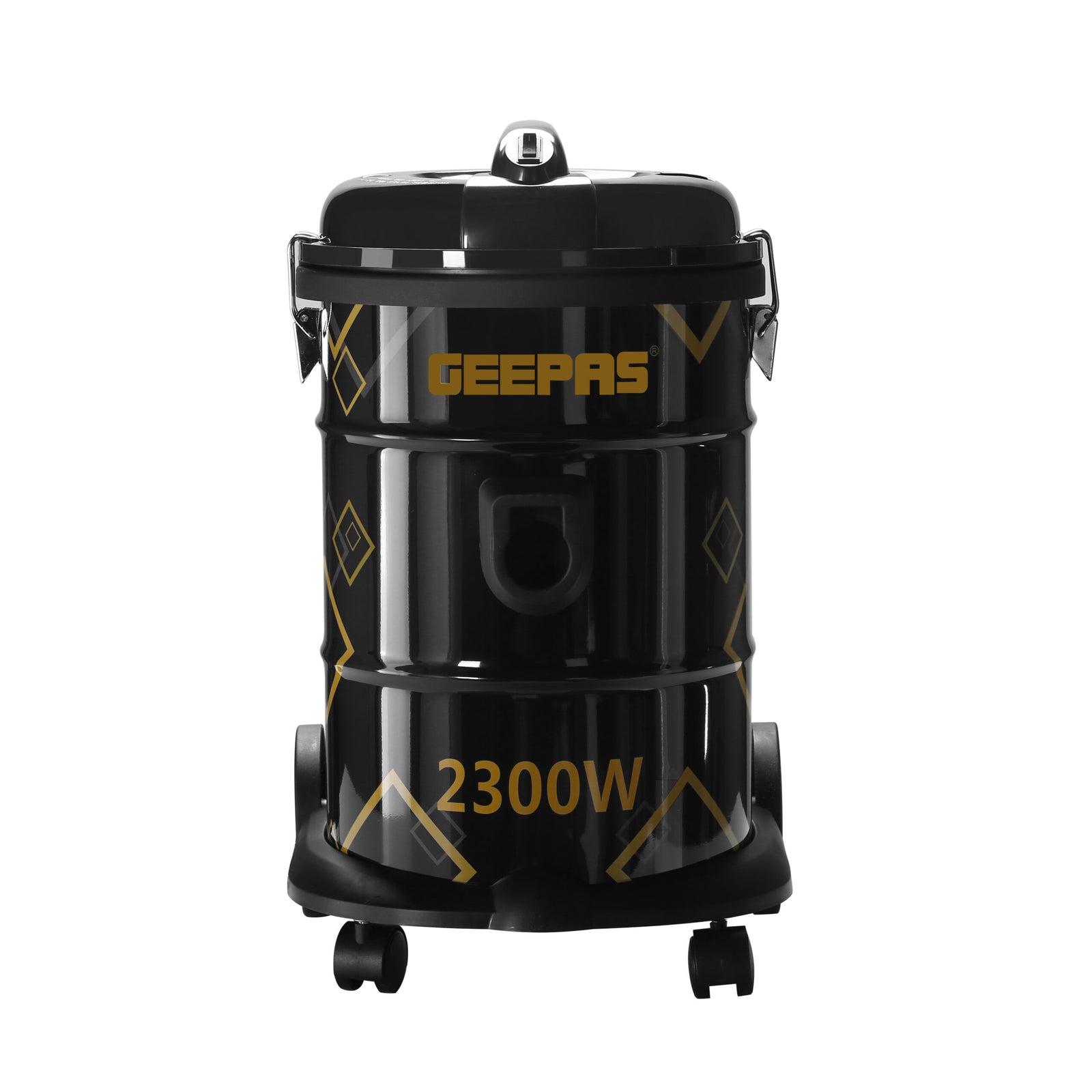 Geepas GVC2598 2300W 25L Drum Vacuum Cleaner - Portable ABS/Copper/Iron | Dust Full Indicator with Parking Position | Air Blower Function with Adjustable Suction Power