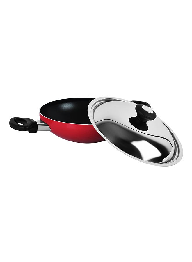 Prestige Kadai With Stainless Steel Lid Red 24cm