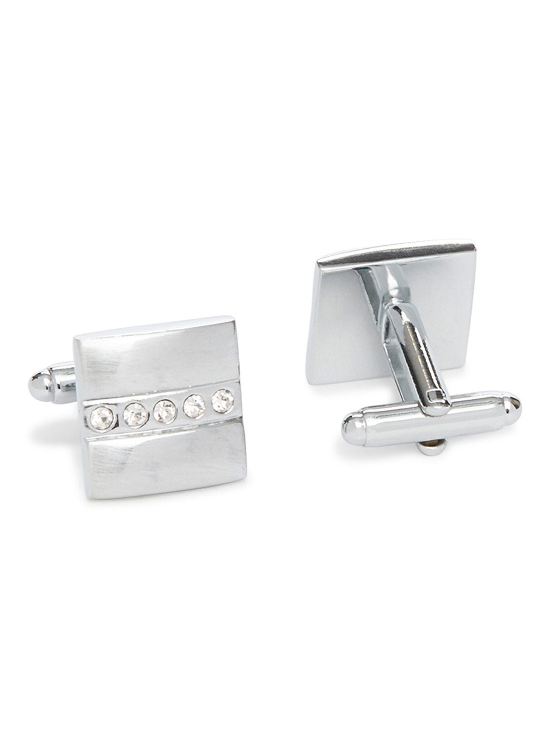 Ampersand Metallic Crystal Cufflinks