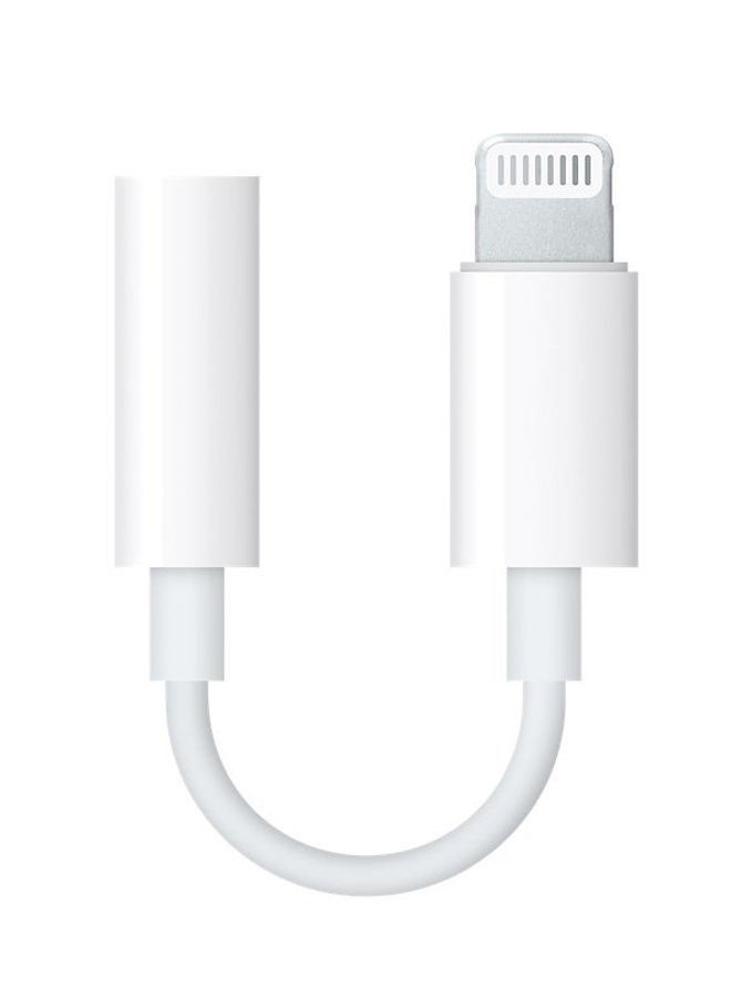 Apple Lightning to 3.5 mm Headphone Jack Adapter White