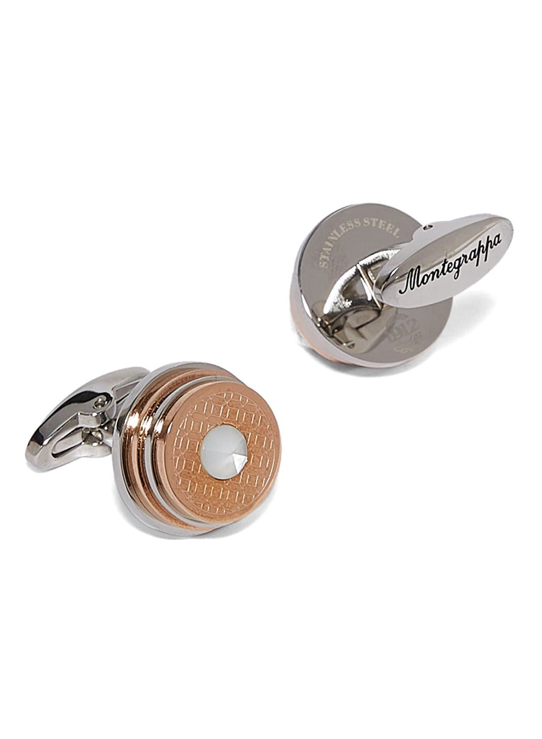 Montblanc Stairway Two-Tone Crystal Cufflinks