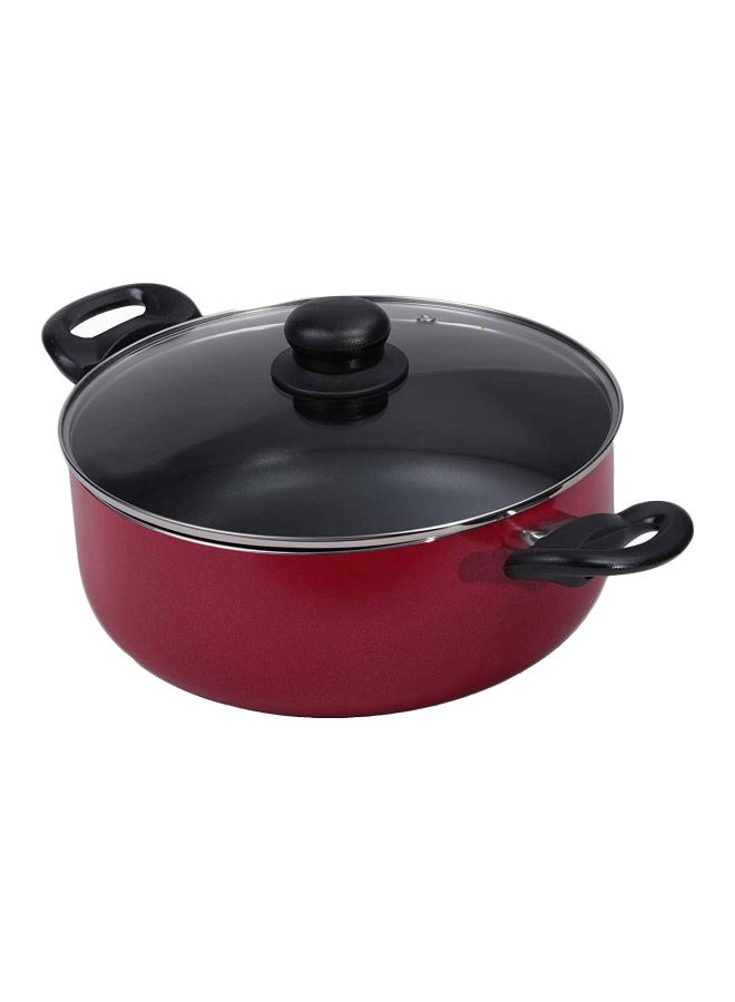 DELCASA 12-Piece Cookware Set Red/Black