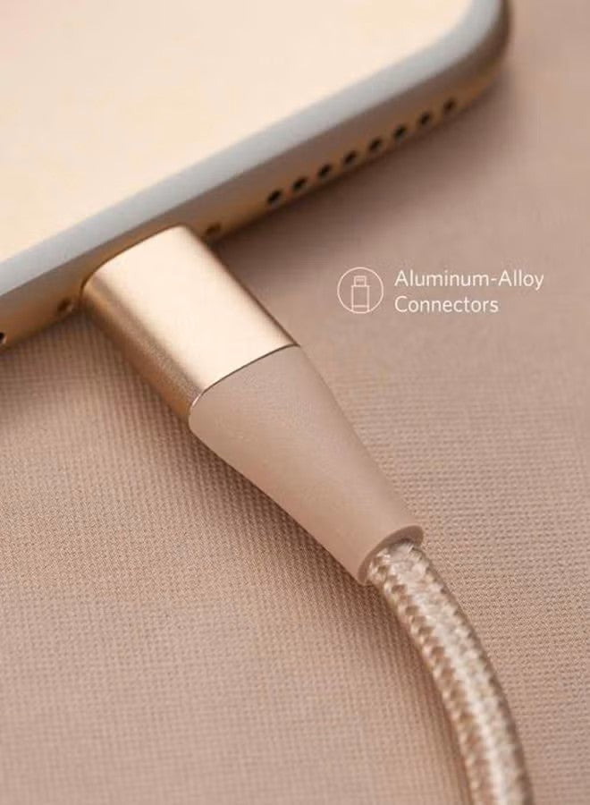 كابل أنكر PowerLine+ III من USB-C إلى Lightning – ذهبي