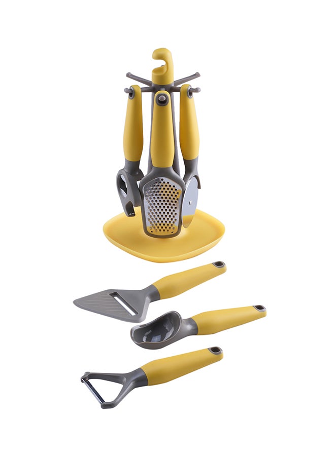 Penguen 7-Piece Kitchen Gadgets Set Yellow/Grey/Silver