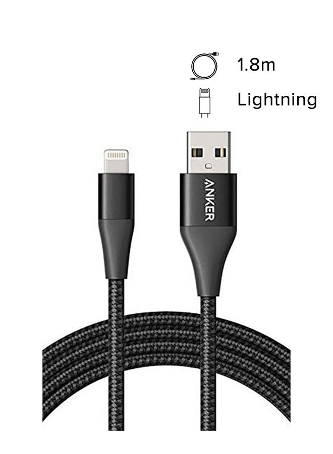 Anker Powerline+ II Lightning Cable (6ft), MFi Certified for Flawless Compatibility with iPhone Xs/XS Max/XR/X / 8/8 Plus / 7/7 Plus / 6/6 Plus / 5 / 5S Black