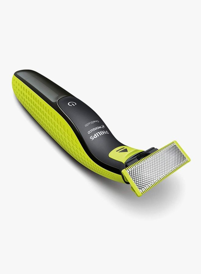 Philips Norelco Oneblade Rechargeable Hybrid Electric Trimmer And Shaver Black/Green 0.4kg