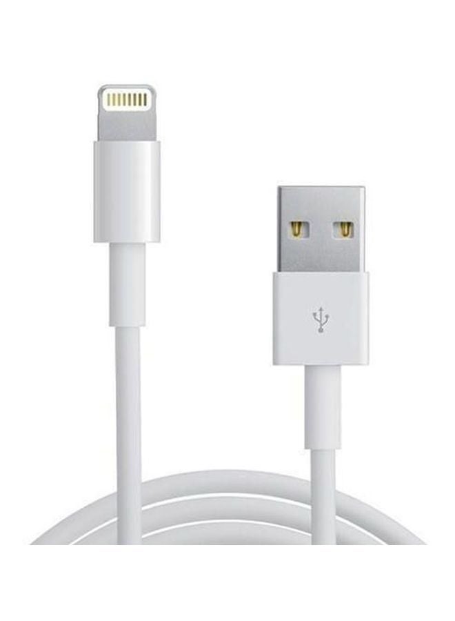 كابل شحن Nano USB 8-دبوس لأجهزة Apple iPhone 5/6/iPod - أبيض