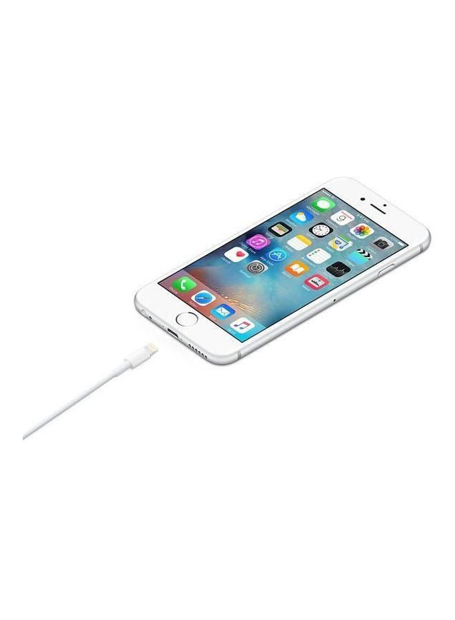 كابل شحن Nano USB 8-دبوس لأجهزة Apple iPhone 5/6/iPod - أبيض