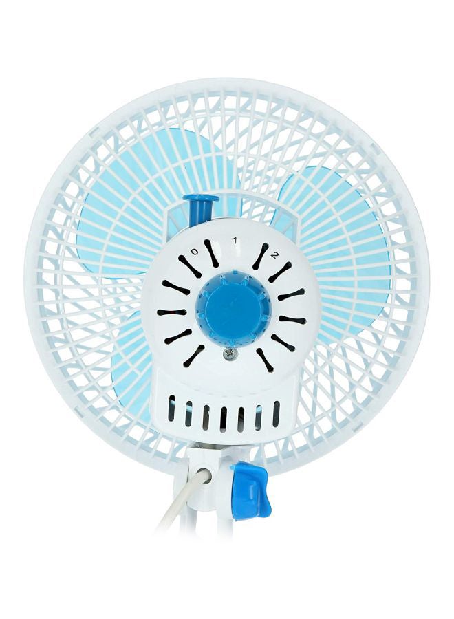 KRYPTON Table Fan 2 Speed Settings With Oscillating/Rotating And Static Feature KNF6035NV White/Blue