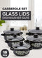 Olympia 10-Piece Casserole Set Black/White