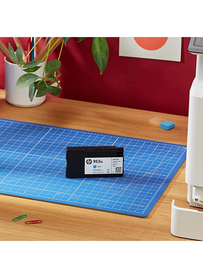 953XL High YieldCyan Original Ink Cartridge [F6U16AE] | Works with HP OfficeJet Pro 7720, 7730, 7740, 8210, 8218, 8710, 8715, 8720, 8725, 8730 Printers - Cyan