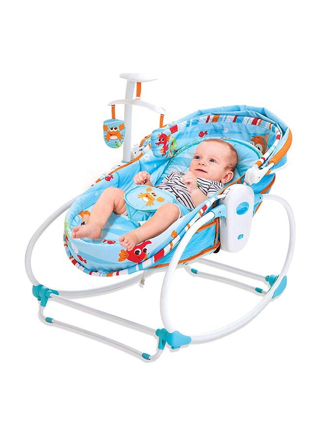 Mastela 5-In-1 Multifunctional Baby Portable Rocker And Bassinet Cradle Bed Newborn To Toddler With Canopy