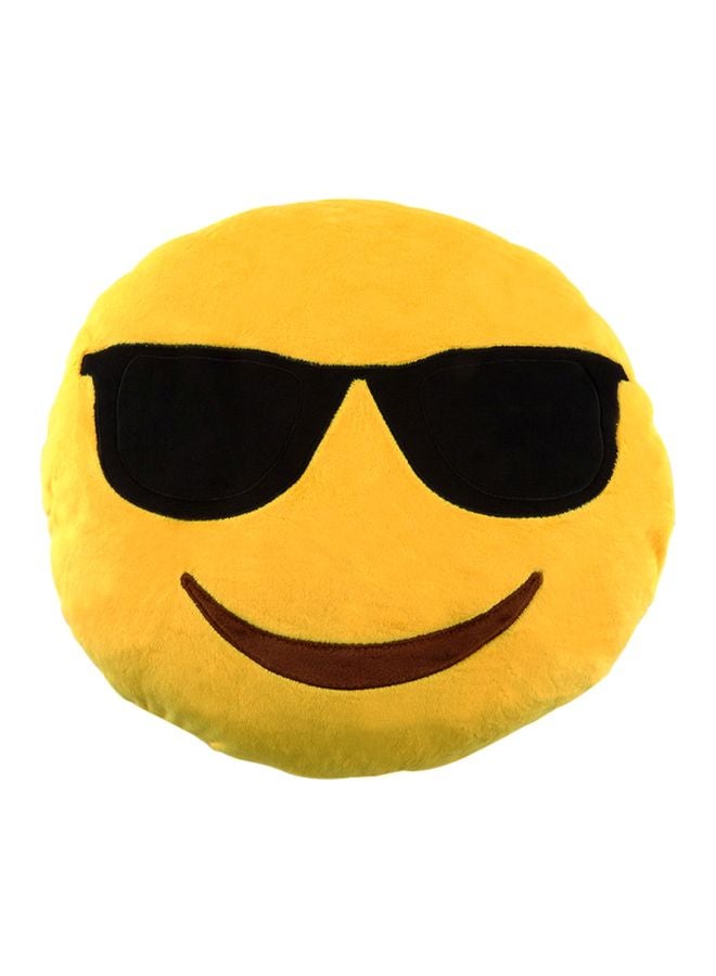 Generic Emoji Designed Cushion Yellow 30x30x5centimeter