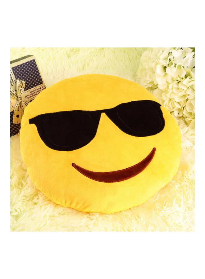 Generic Emoji Designed Cushion Yellow 30x30x5centimeter