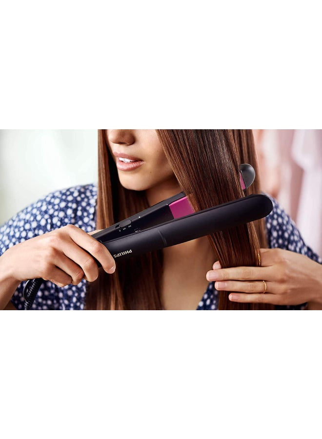 Philips StraightCare Essential Thermo Protect Straightener BHS375/03, 2 Years Warranty Black/Purple