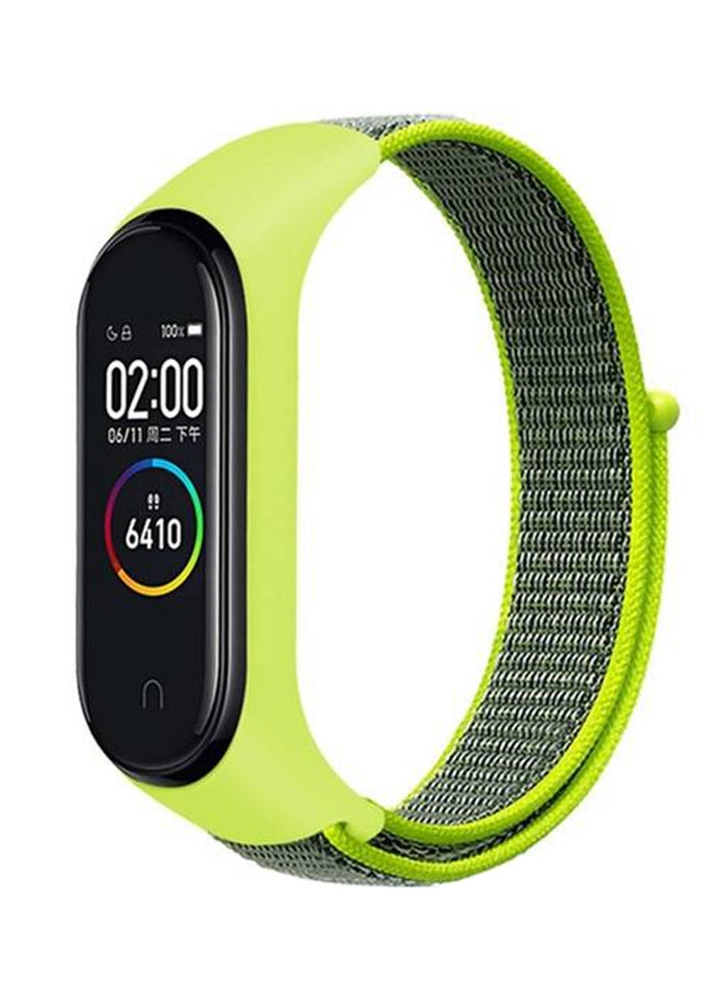 iTelker Replacement Strap For Xiaomi Mi Band 3/4 Fluorescent Green/Grey