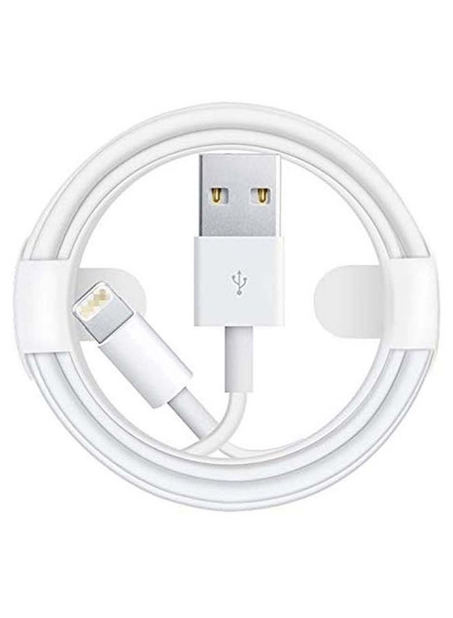 Generic USB To Lightning Data Sync And Charging Cable For Apple iPhone White/Silver