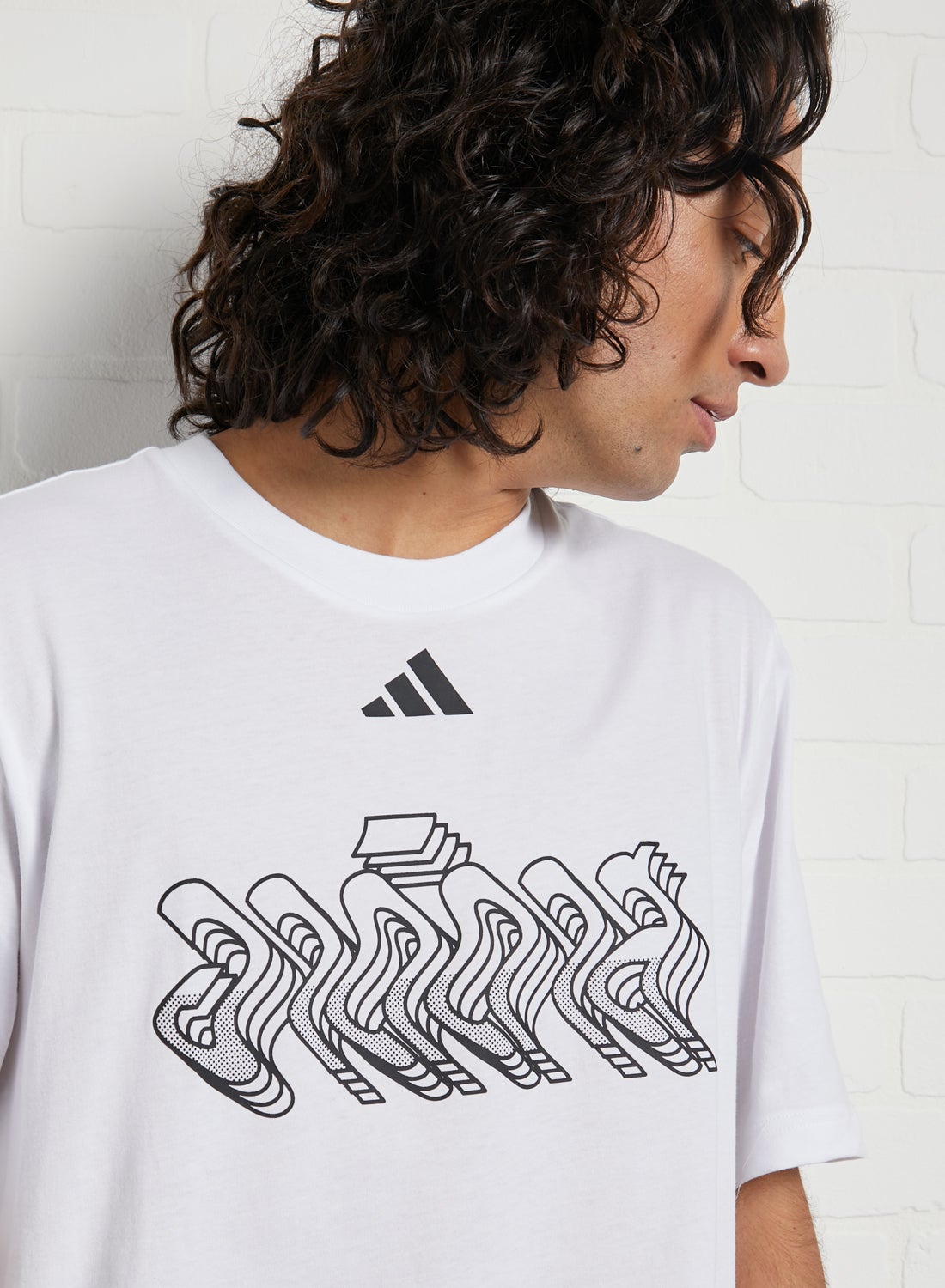 Adidas Athletics Pack Language Tee T-Shirt White/Black