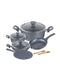 10-Piece Aluminum Cookware Set Grey