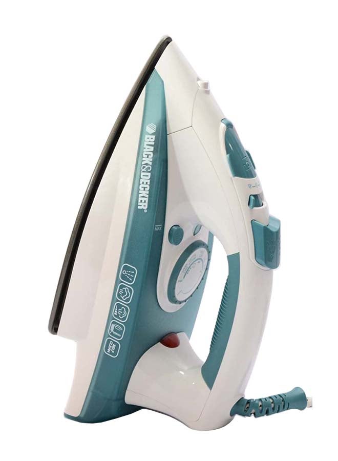 BLACK+DECKER Steam Iron with Non-Stick Soleplate/Self Clean Function 220.0 ml 1750.0 W X1600 Green/White