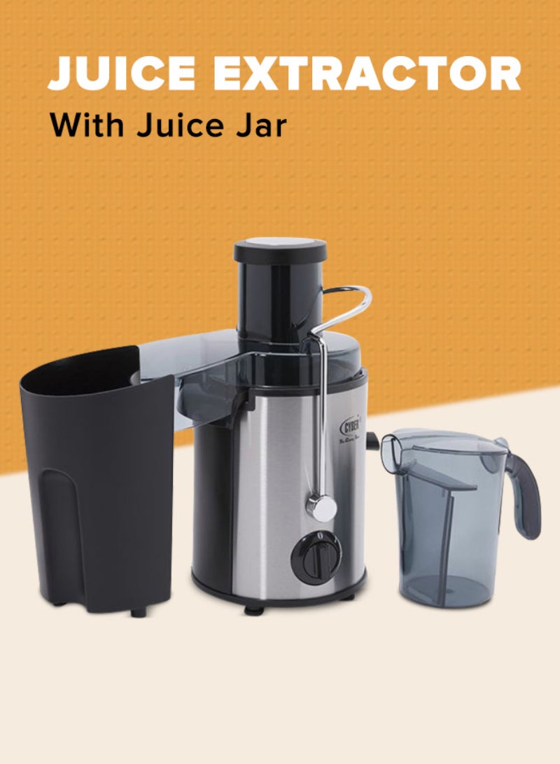 Cyber Renewed - Juice Extractor With 0.6 Liter Jar 500 Watts CYJ-1731 Silver/Black