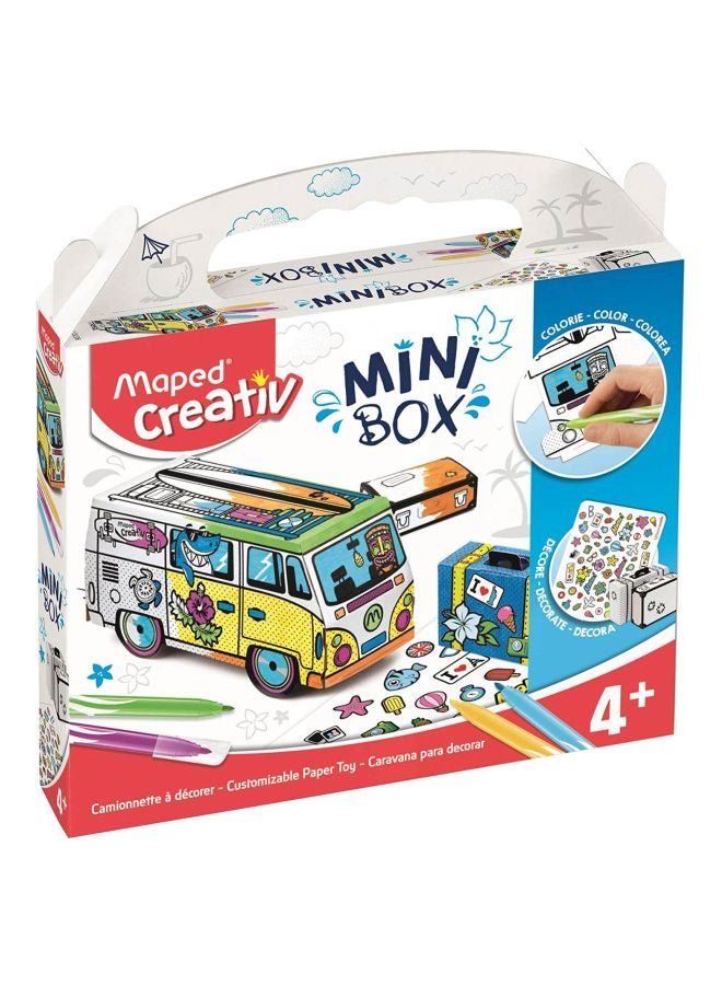 Maped 10-Piece Creativ Mini Box Customizable Paper Toy Set Blue/Green/Yellow