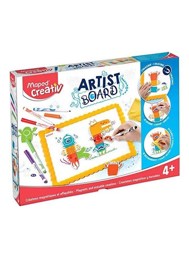 Maped 9-Piece Creative Artist Magnetic Board Kit Yellow/White/Orange