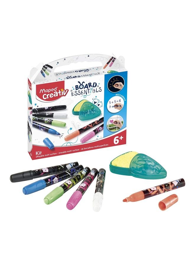 Maped 7-Piece Board Essentials Multi-Surface Marker Kit Multicolour