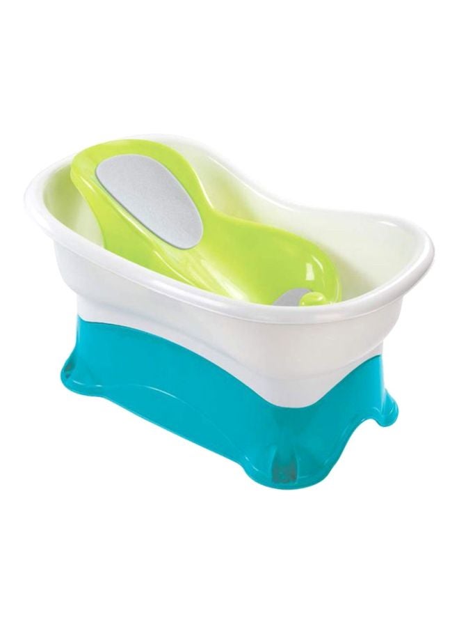 summer infant 3-In-1 Comfort Height Bath Center With Step Stool - Green/Blue/White