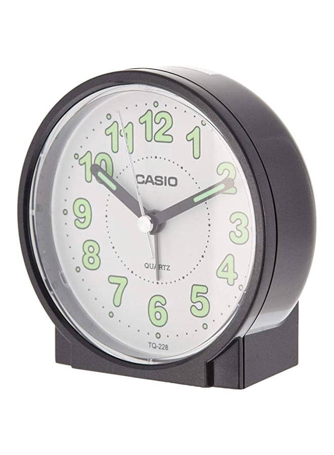 CASIO Analog Alarm Table Clock Black 87x87x36mm