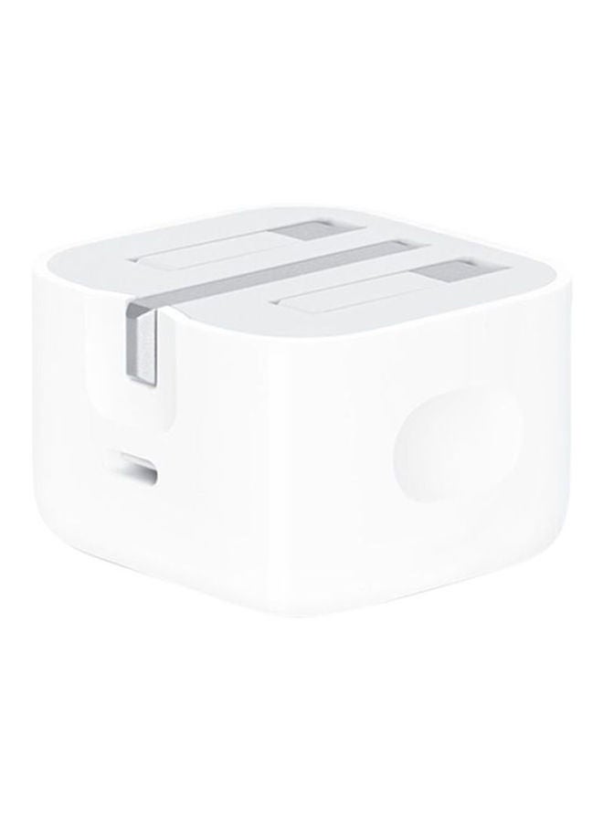 Apple 20W USB-C 3-Pin Power Adapter White