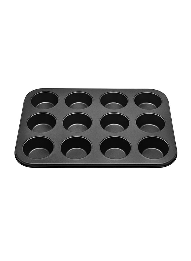 RK Non-Stick Muffin Tray Baking Pan 12 Cup black 35.5cm