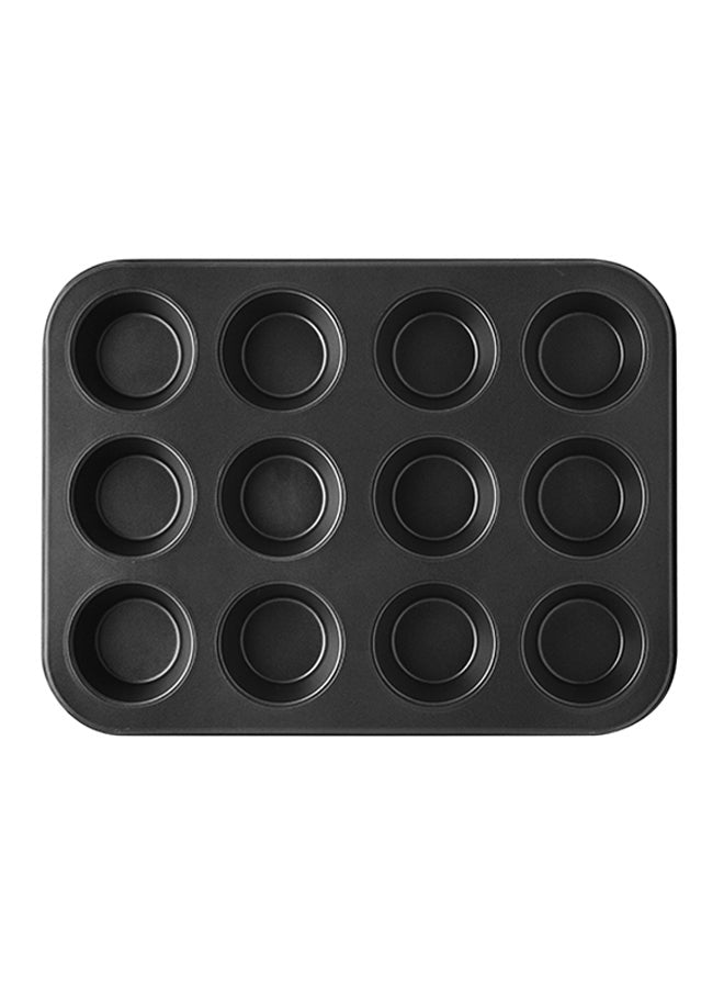 RK Non-Stick Muffin Tray Baking Pan 12 Cup black 35.5cm