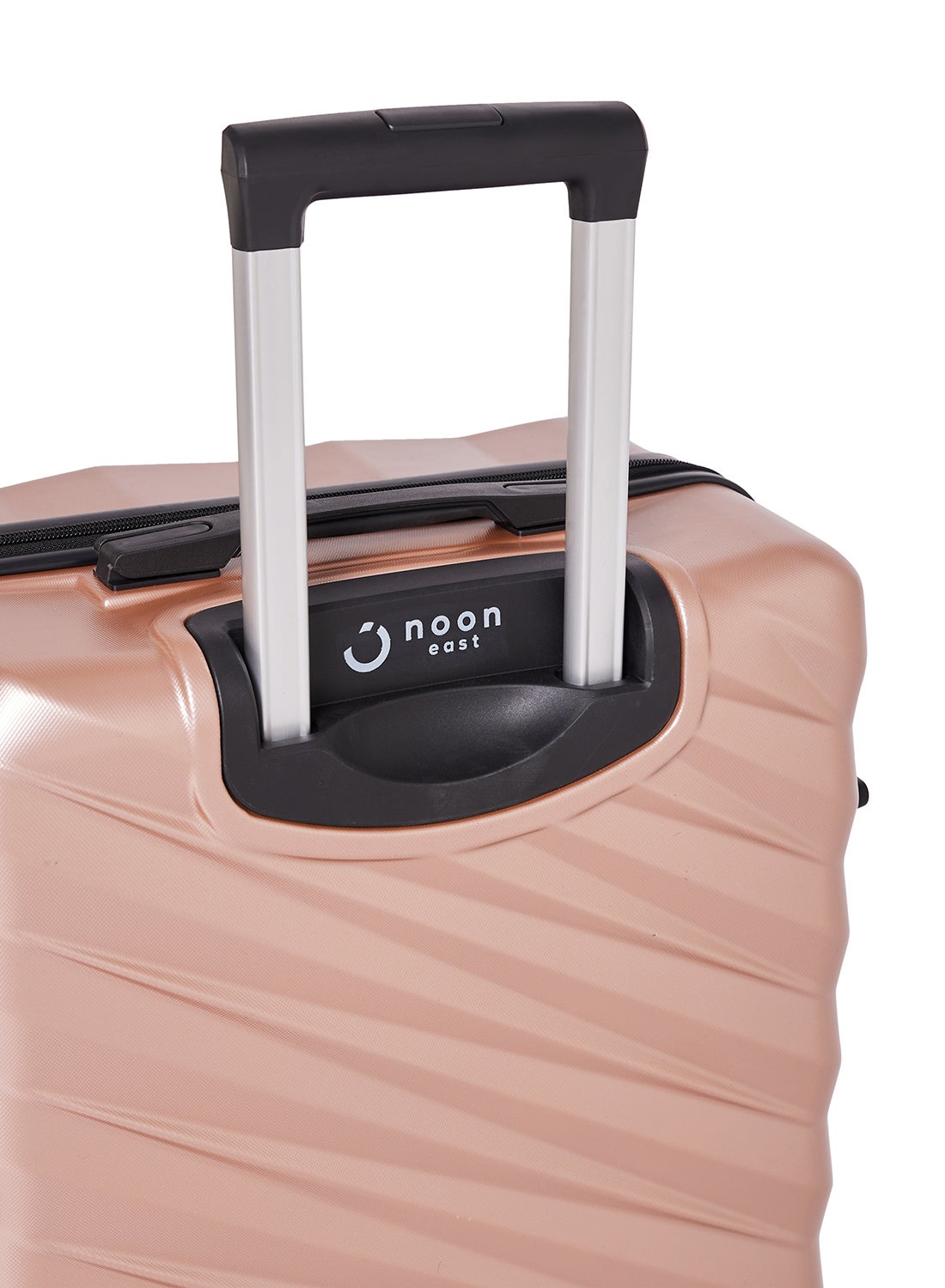 3-Piece ABS Hardside Spinner Iron Rod Luggage Trolley Set With TSA Lock 20/24/28 Inch Rose Gold